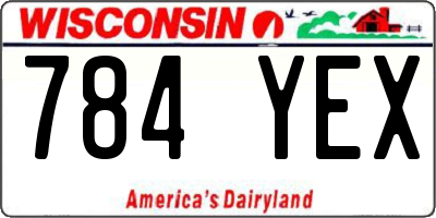 WI license plate 784YEX