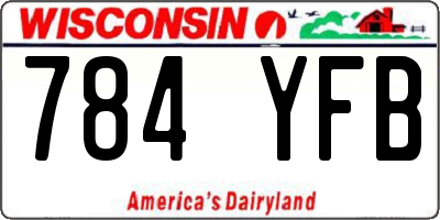 WI license plate 784YFB