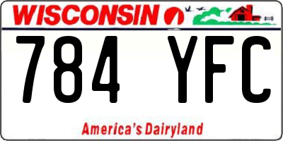 WI license plate 784YFC
