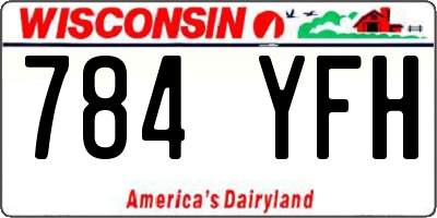 WI license plate 784YFH