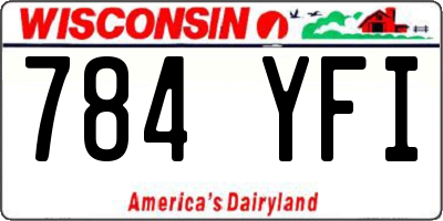 WI license plate 784YFI