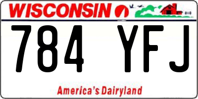 WI license plate 784YFJ