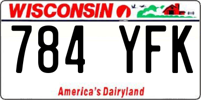 WI license plate 784YFK