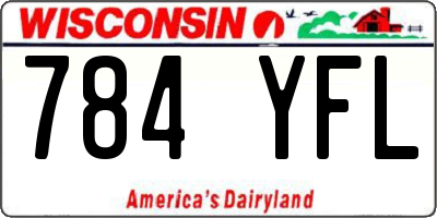 WI license plate 784YFL