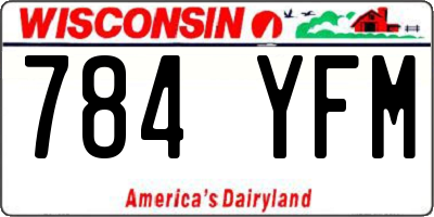 WI license plate 784YFM