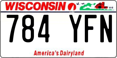 WI license plate 784YFN