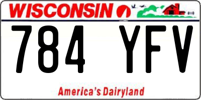 WI license plate 784YFV