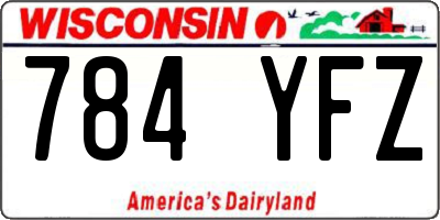 WI license plate 784YFZ