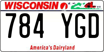 WI license plate 784YGD