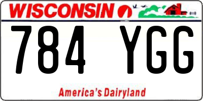 WI license plate 784YGG