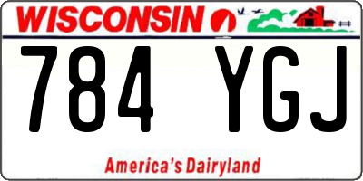 WI license plate 784YGJ
