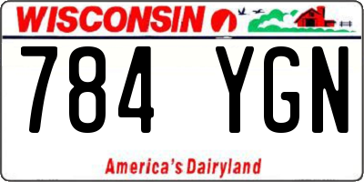 WI license plate 784YGN