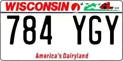 WI license plate 784YGY