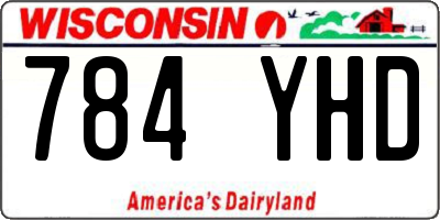 WI license plate 784YHD