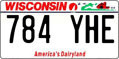 WI license plate 784YHE