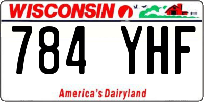 WI license plate 784YHF