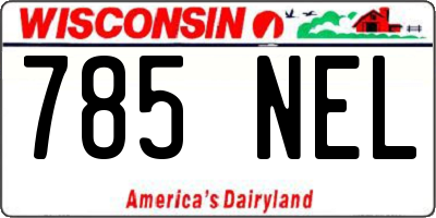 WI license plate 785NEL