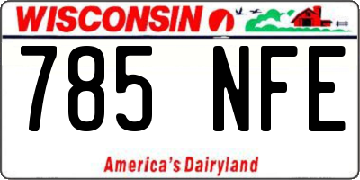 WI license plate 785NFE