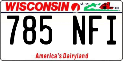 WI license plate 785NFI