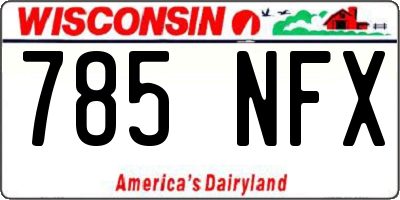 WI license plate 785NFX