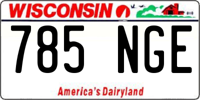 WI license plate 785NGE
