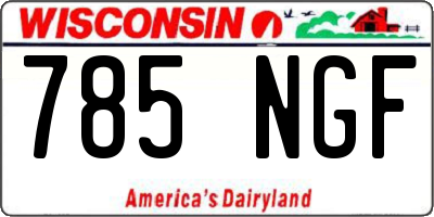 WI license plate 785NGF