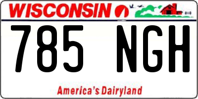 WI license plate 785NGH