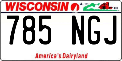 WI license plate 785NGJ