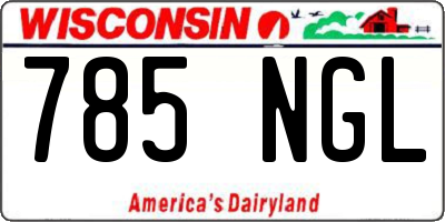 WI license plate 785NGL