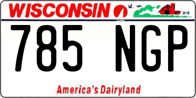 WI license plate 785NGP