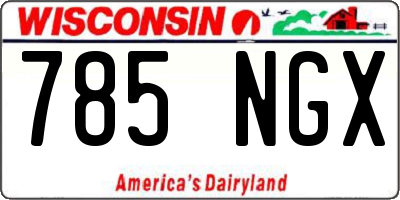 WI license plate 785NGX
