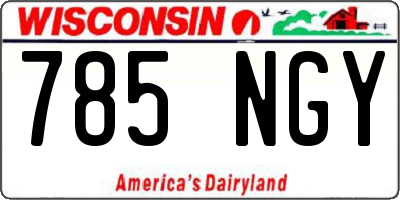 WI license plate 785NGY