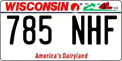 WI license plate 785NHF