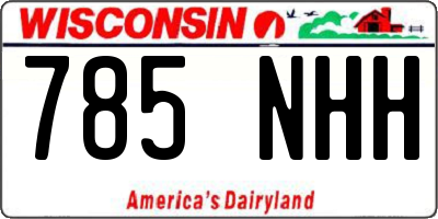 WI license plate 785NHH