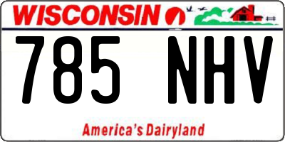 WI license plate 785NHV