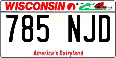 WI license plate 785NJD