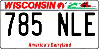 WI license plate 785NLE
