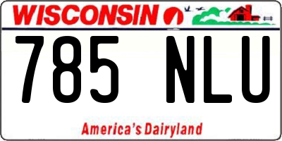 WI license plate 785NLU