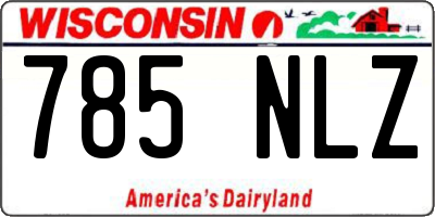 WI license plate 785NLZ
