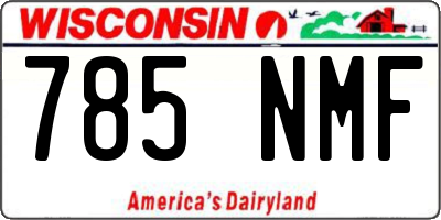 WI license plate 785NMF