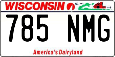 WI license plate 785NMG