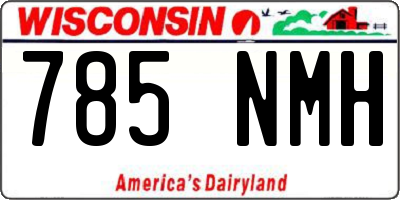 WI license plate 785NMH