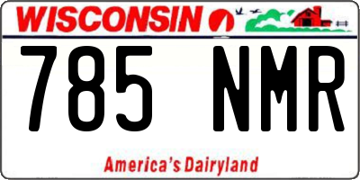 WI license plate 785NMR