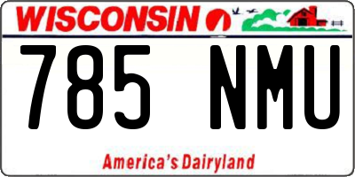 WI license plate 785NMU