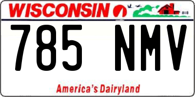 WI license plate 785NMV