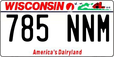 WI license plate 785NNM