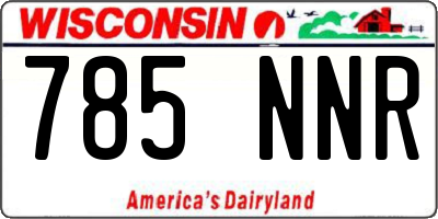 WI license plate 785NNR