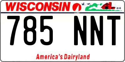 WI license plate 785NNT