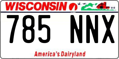WI license plate 785NNX