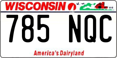 WI license plate 785NQC